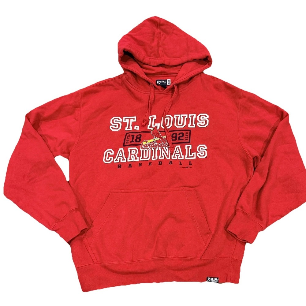 St Louis Cardinals Hoodie Mens Medium Red MLB Baseball Pullover Gear For Sports